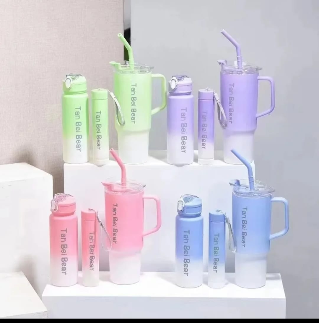 3 in 1 Stainless Steel Tumbler 1200ML - 6hr Hot 12hr Cold - Leak Proof - HomeNest
