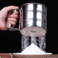 Stainless Steel One Hand Flour Sifter | Maida Chalni with Squeeze Handle for Baking