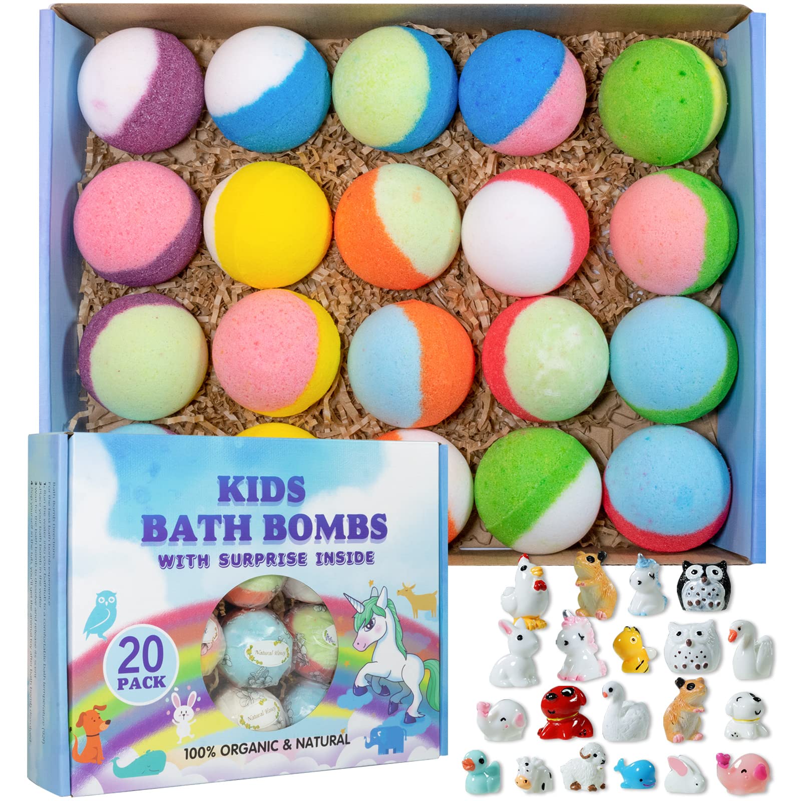 Kids Bath Bomb with Surprise Toy Inside | Fizzing Colorful Bath Ball