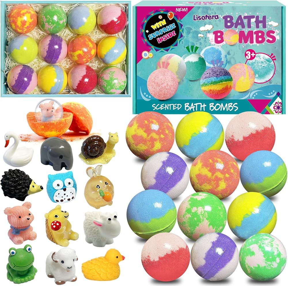 Kids Bath Bomb with Surprise Toy Inside | Fizzing Colorful Bath Ball