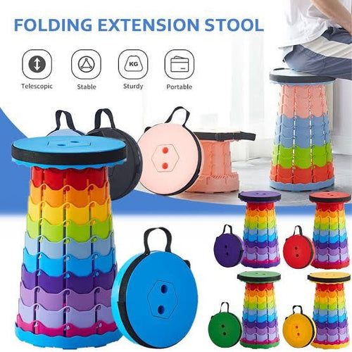 Telescopic Folding Stool - Portable Retractable Chair