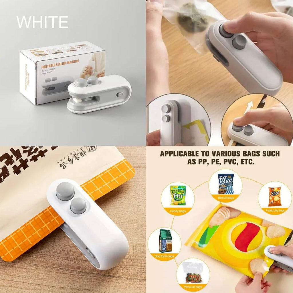 2-in-1 Rechargeable Mini Bag Sealer & Cutter | USB Portable Heat Sealing Machine