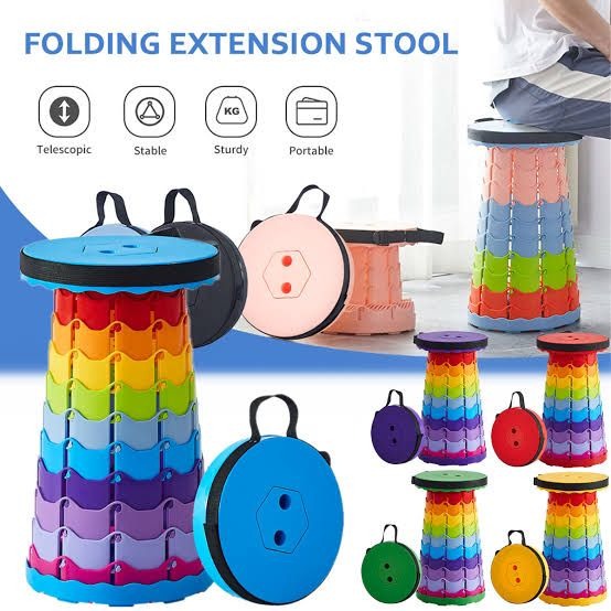 Telescopic Folding Stool - Portable Retractable Chair