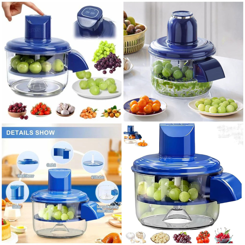 Electric Automatic Grape Tomato Garlic Peeler Machine | 5-Blade Fruit & Vegetable Peeler